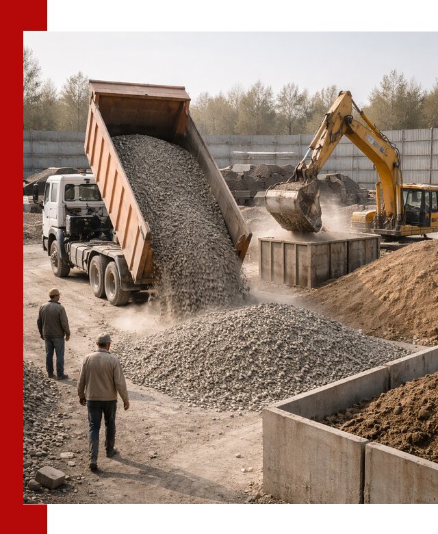 Доставка нерудных материалов с погрузкой и разгрузкой в Ревде