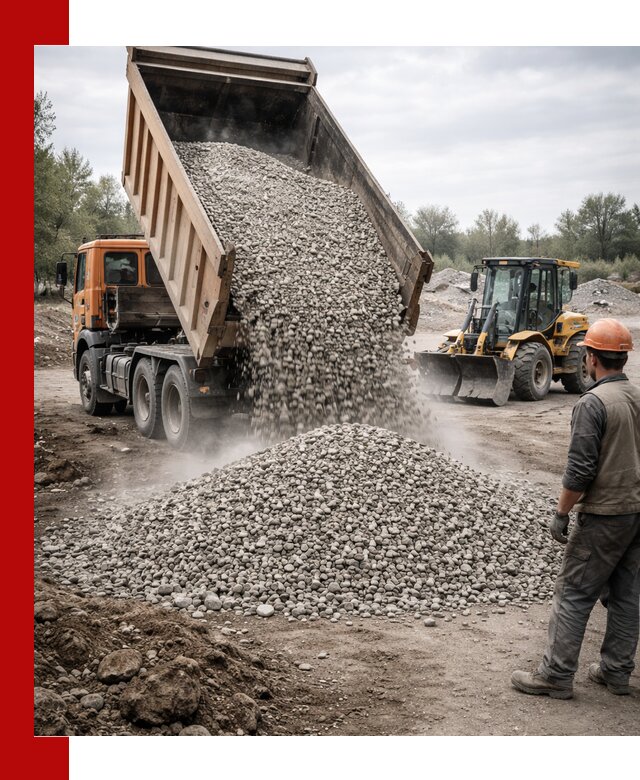 Доставка щебня в Ревде крупными и мелкими фракциями