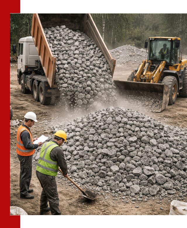 Гранитный щебень фракция 70-150 доставка в Ревде