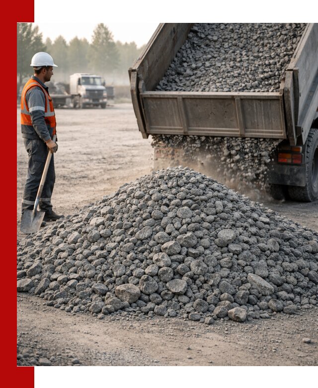 Гранитный щебень фракции 100–201 для строительства в Ревде