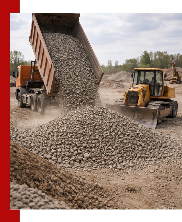 Доставка гравийного щебня фракции 40-70 в Ревде