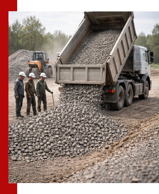 Доставка гравийного щебня фракции 70-120 в Ревде