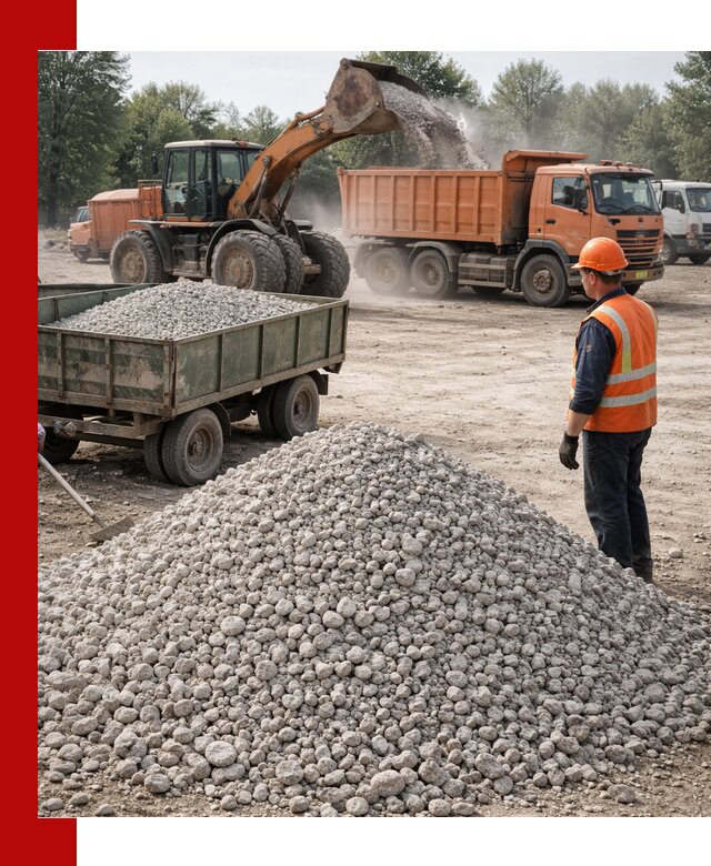 Доставка известнякового щебня фракция 20–40 в Ревде