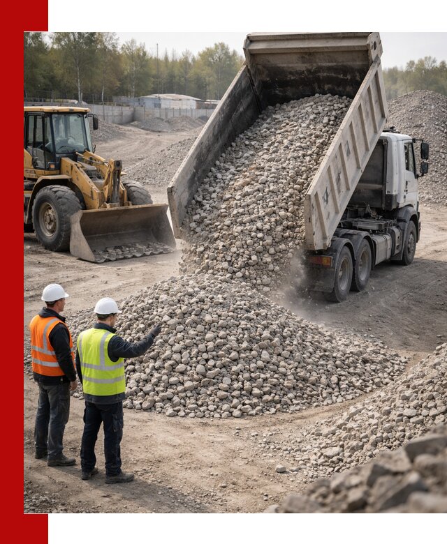 Вторичный щебень фракция 40–70 доставка в Ревде