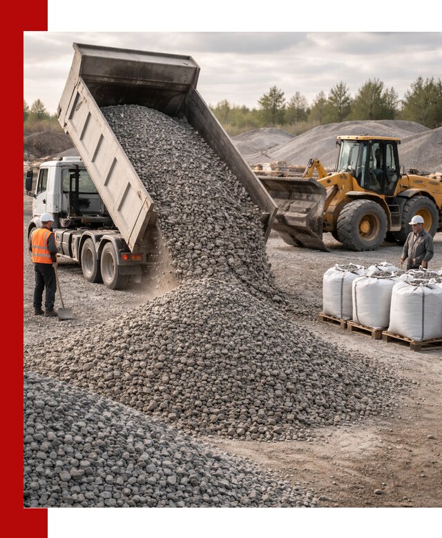 Бетонный щебень фракция 5–20 с доставкой в Ревде