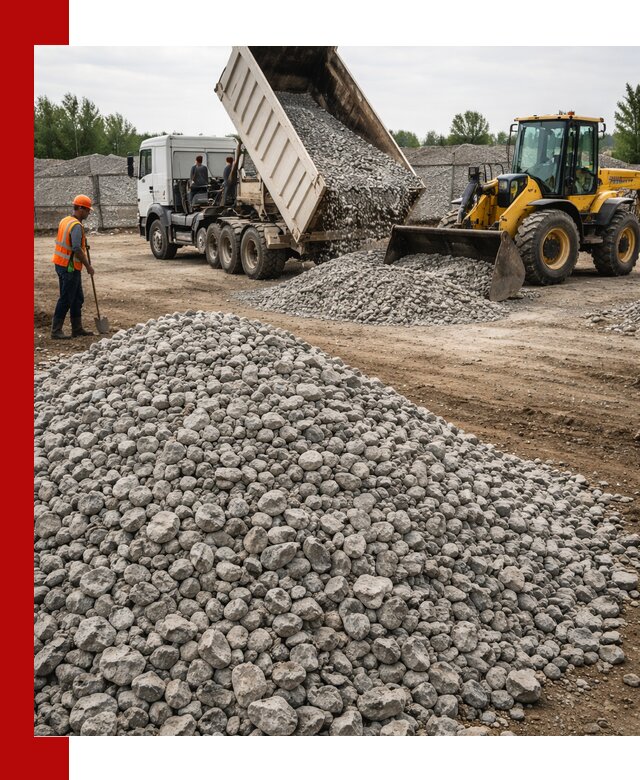 Доставка бетонного щебня фракции 40-70 в Ревде