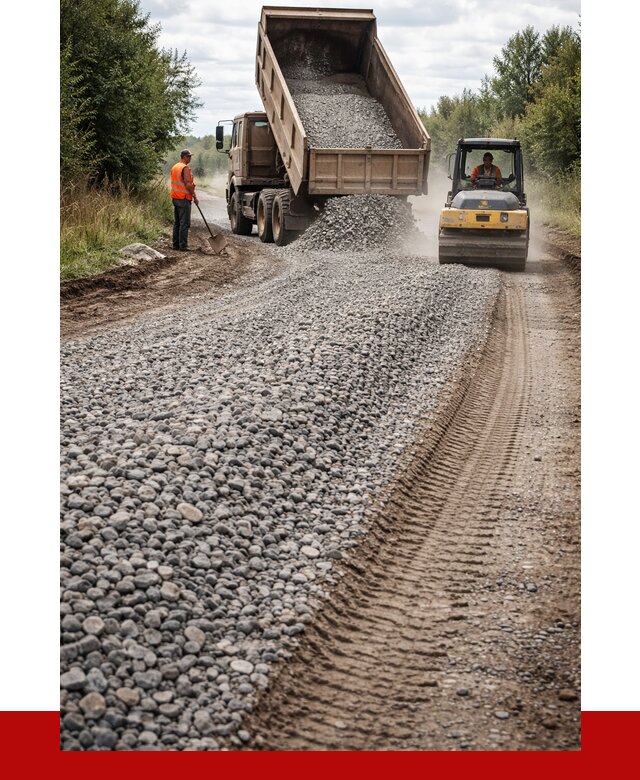 Щебень для отсыпки дороги в Ревде от 2856 р. ПРОНЕРУДРвд