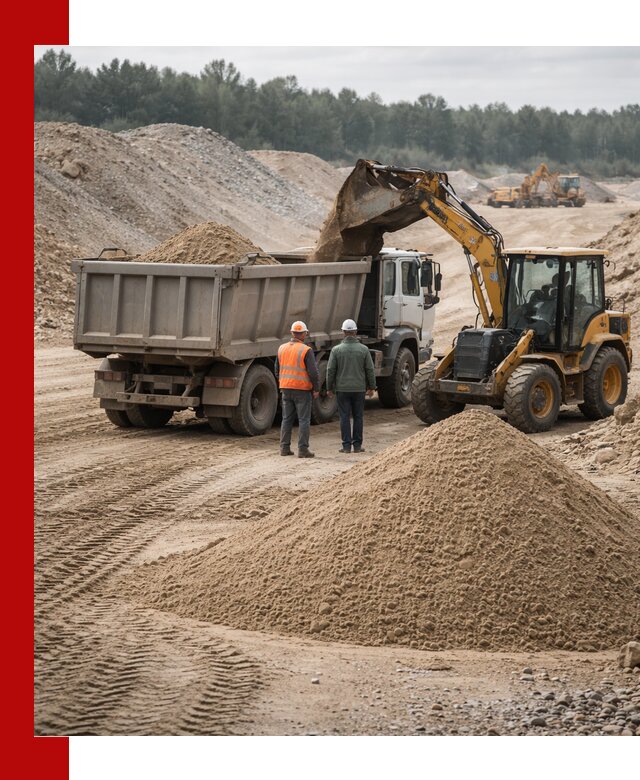 Карьерный среднезернистый песок с доставкой в Ревде