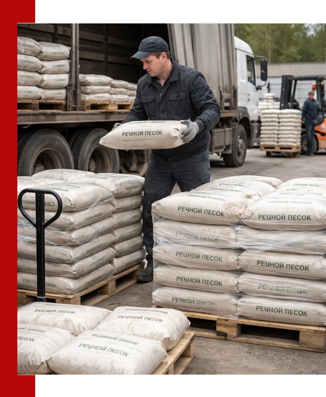 Речной песок в мешках с доставкой в Ревде