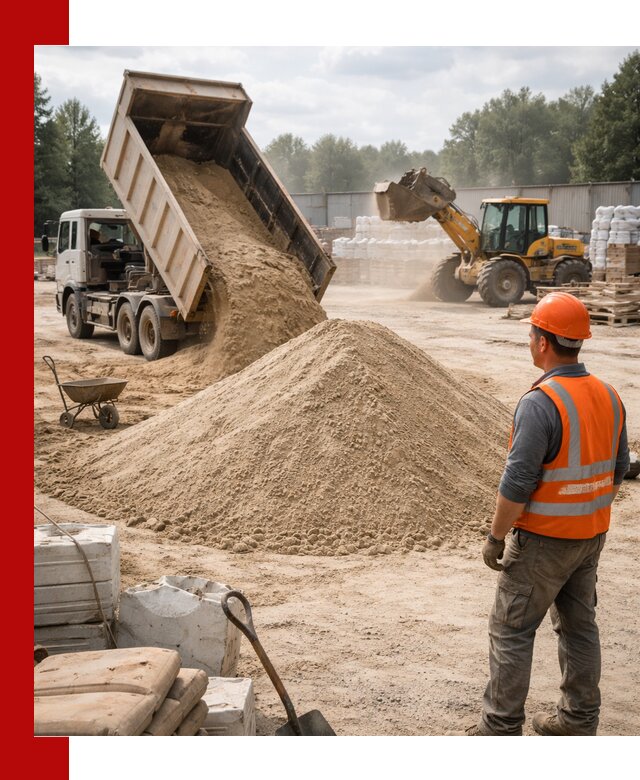 Доставка строительного песка с самосвалом в Ревде