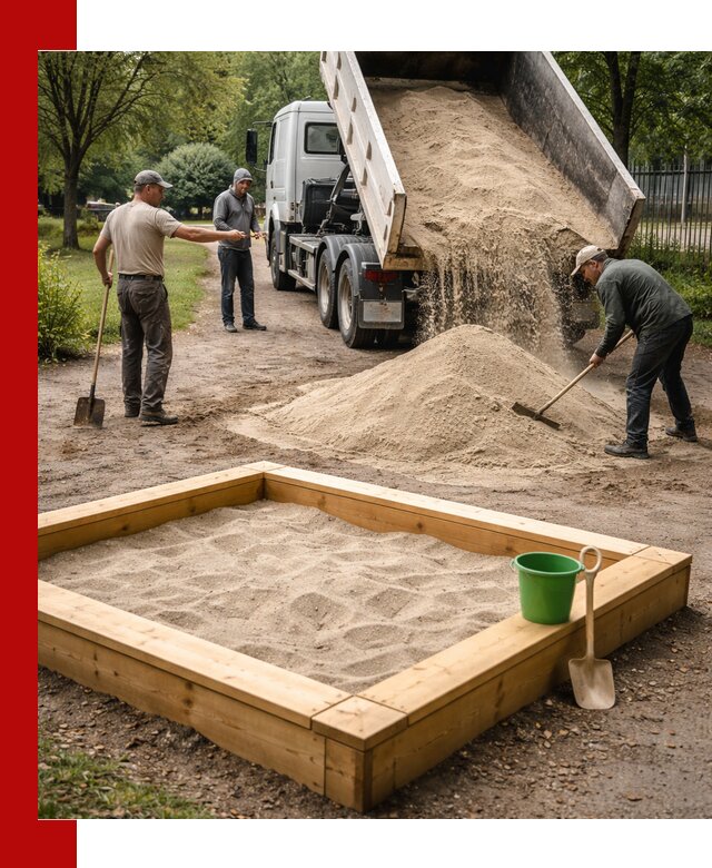 Песок для песочницы с доставкой в Ревде недорого и чистый