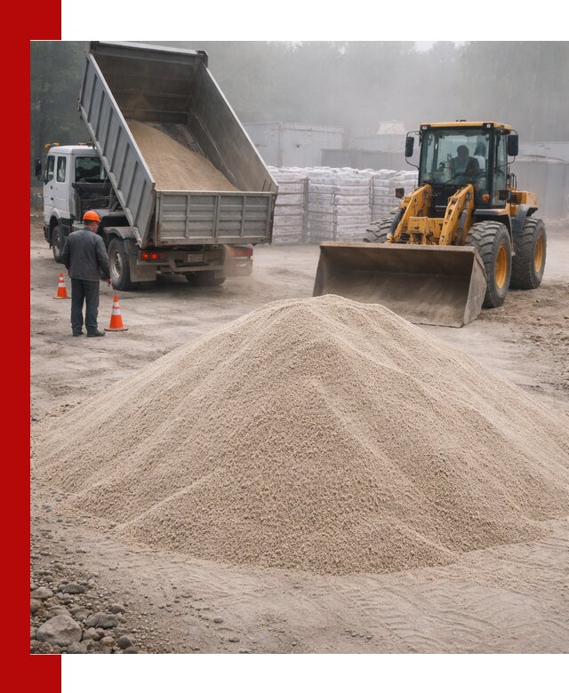 Кварцевый песок фракция 0–8 для стройработ в Ревде