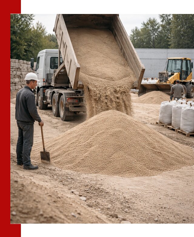 Кварцевый песок фракция 0–3 мм с доставкой в Ревде