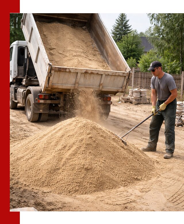 Доставка сухого песка самосвалами в Ревде