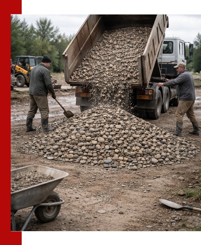 Доставка гальки речной оптом и в розницу в Ревде