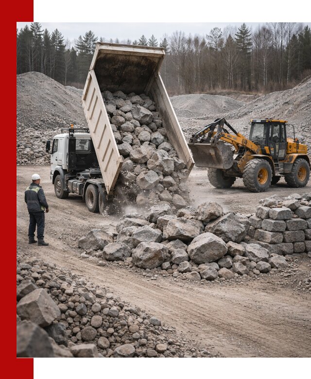 Доставка и продажа бутового гранитного камня в Ревде