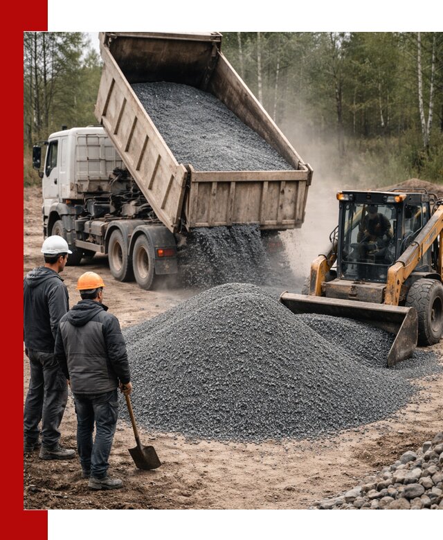 Гранитный отсев 0-5 с доставкой и разгрузкой в Ревде