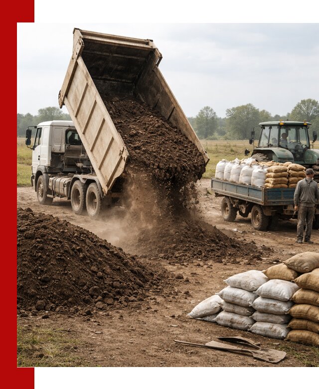 Доставка грунта и удобрений оптом в Ревде для сельхоз и строительства
