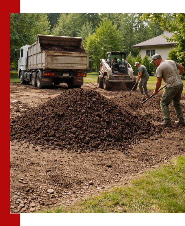 Доставка и укладка грунта для газона в Ревде