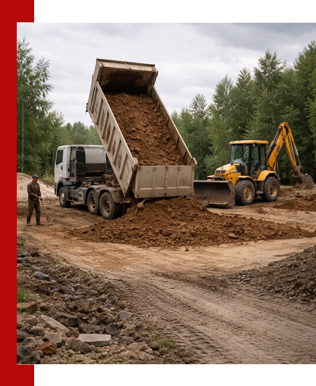 Доставка суглинка самосвалами в Ревде подсыпка и планировка