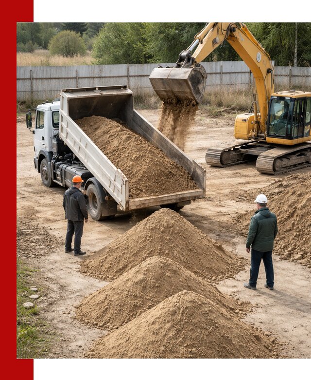 Доставка супеси вагонными и автопартиями в Ревде