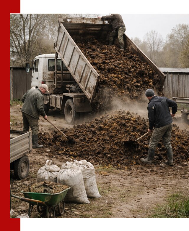 Доставка коровьего навоза самосвалом в Ревде