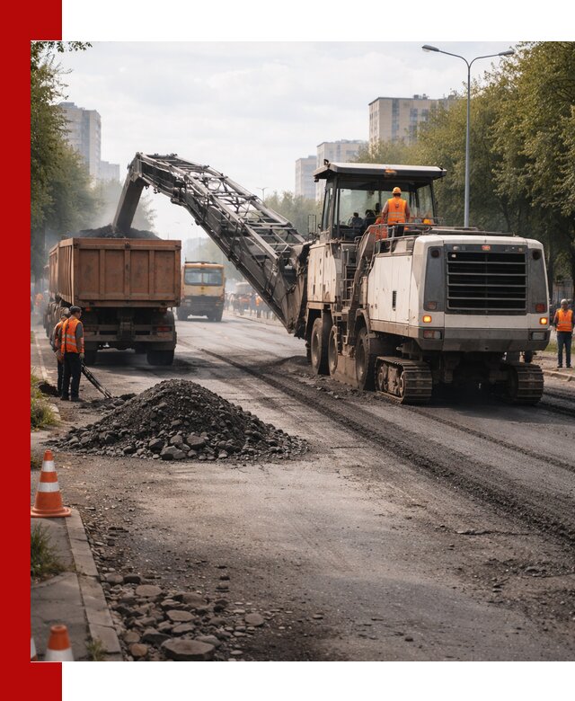 Фрезерованный асфальт в Ревде — удаление и вывоз старого покрытия