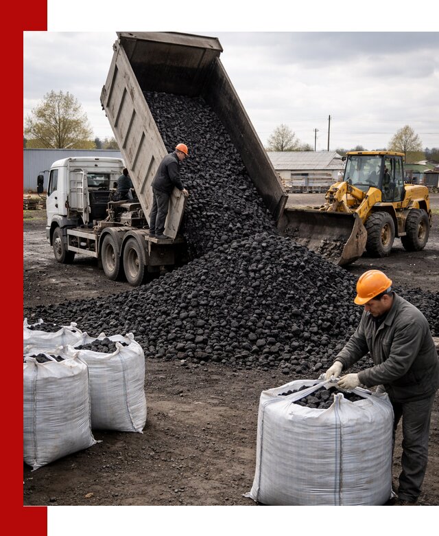 Доставка каменного угля в Ревде оптом и в розницу