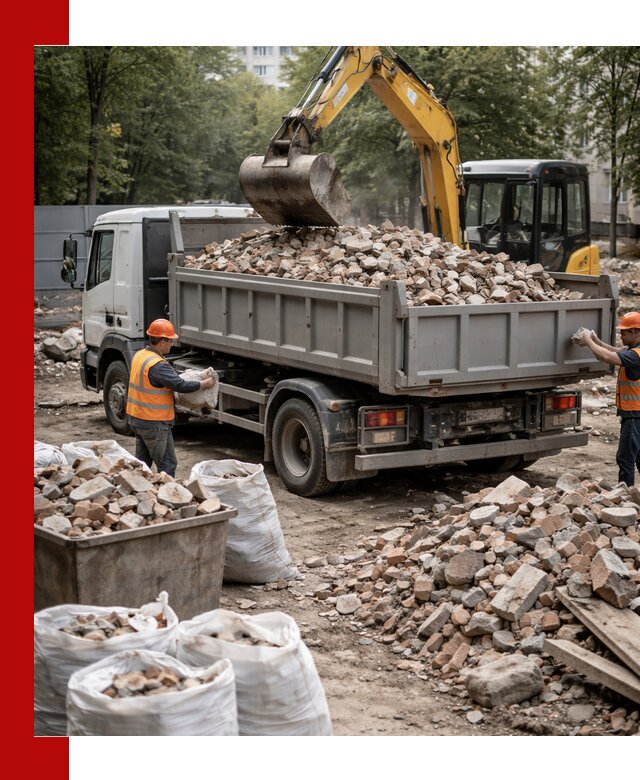 Вывоз строительного мусора в Ревде с самосвалами и контейнерами