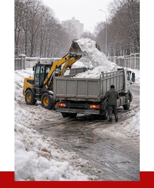 Вывоз снега с погрузкой в Ревде от 3703 р. ПРОНЕРУДРвд