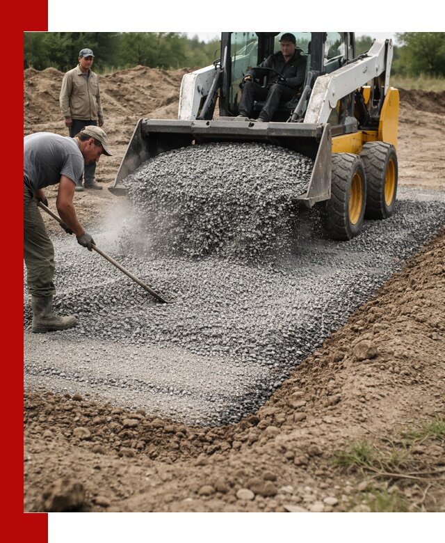 Устройство щебеночной подушки в Ревде для дорог и фундаментов